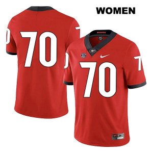 Women's Georgia Bulldogs NCAA #70 Warren McClendon Nike Stitched Red Legend Authentic No Name College Football Jersey WYE2154QX